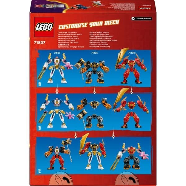 LEGO® 71807 NINJAGO Soras teknologi elementalrobot, barnleksak med Sora minifigur, Ninjapresent