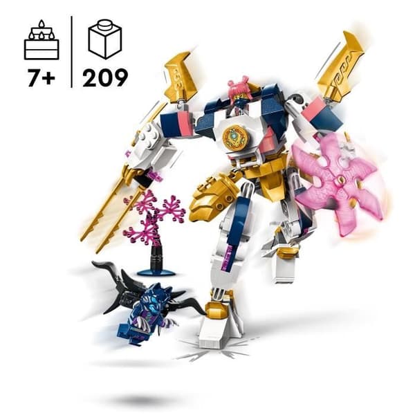 LEGO® 71807 NINJAGO Soras teknologi elementalrobot, barnleksak med Sora minifigur, Ninjapresent