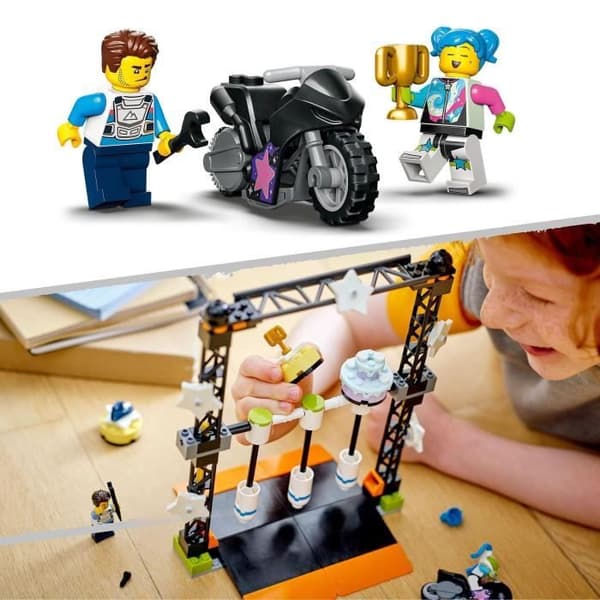 LEGO® 60341 City Stuntz Stuntutmaningen: Pendlar, stuntcykeläventyrsmotorcykelleksak för flickor och pojkar från 5 år och uppåt