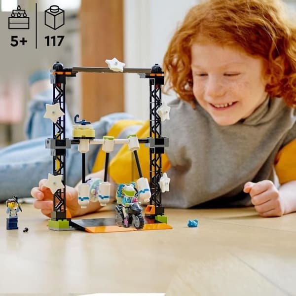 LEGO® 60341 City Stuntz Stuntutmaningen: Pendlar, stuntcykeläventyrsmotorcykelleksak för flickor och pojkar från 5 år och uppåt