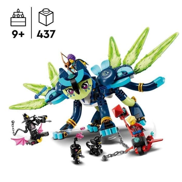 LEGO® 71476 DREAMZzz Zoey och ugglakatten Zian, minifigurleksak för barn, med fantastiskt byggbart djur