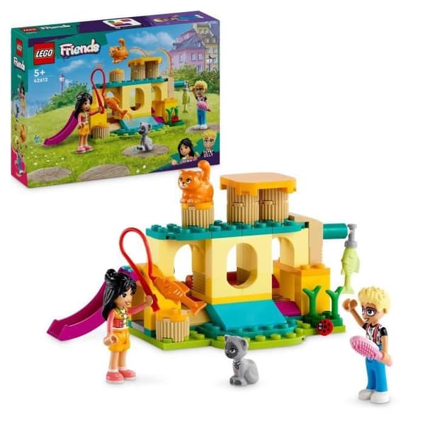 LEGO® 42612 Friends kattäventyr i parken, leksaker med djur och figurer, inklusive Olly, Liann och 2 kattfigurer