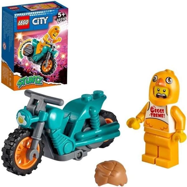 LEGO® 60310 City Stuntz The Pull-Back Chicken Stunt-motorcykel med stuntminifigur, leksak för barn från 5 år och uppåt