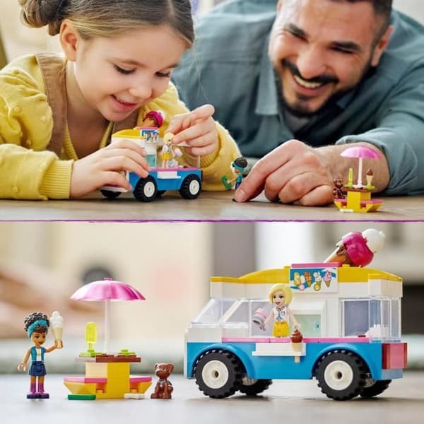 LEGO® 41715 Friends glassbil, byggbar leksak med hundfigurer, fordon och instrumentbräda och Andrea minidockor från 4 år och uppåt