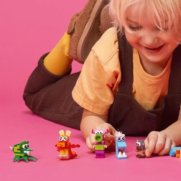 LEGO® 11017 klassiska kreativa monster, låda med klossar, 5 mini-monsterleksaker att bygga, från 4 år och uppåt