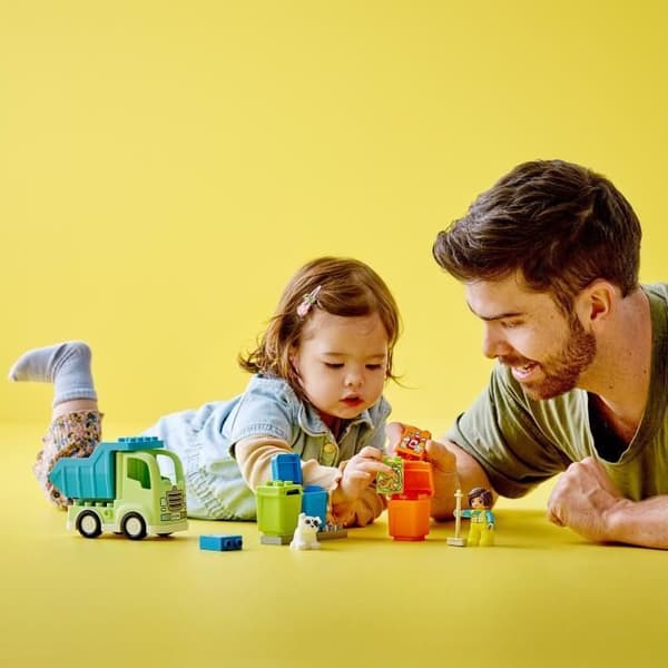 LEGO® DUPLO 10987 Återvinningsbil, utbildnings- och färgsorteringsleksaker, barn 2 år