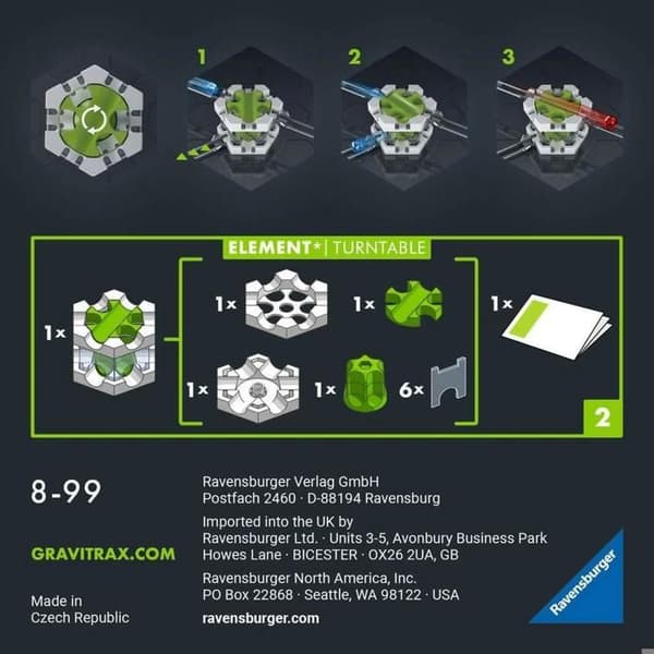 GraviTrax Pro - Förlängningselement: Skivspelare - RAVENSBURGER - Vit - För barn - 2 års garanti