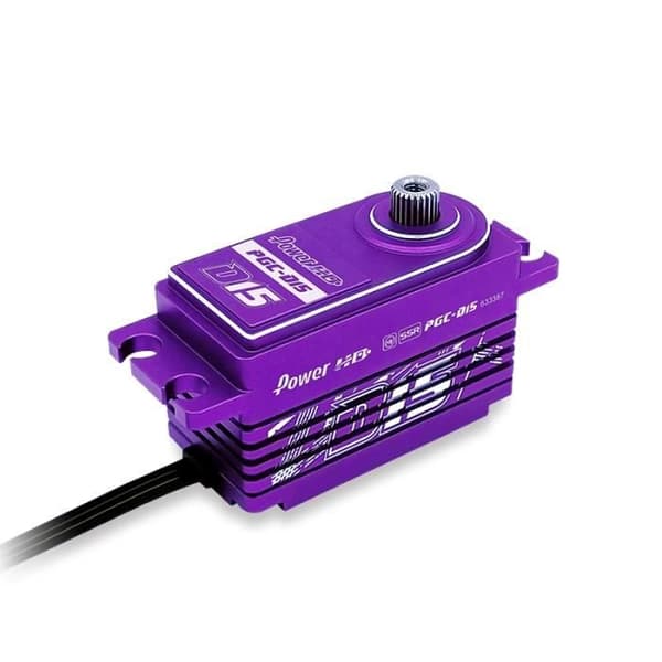 SERVO POWER HD D15 LILA LÅGPROFIL ALU-HÅL (18.0KG-0.085SEK) HD