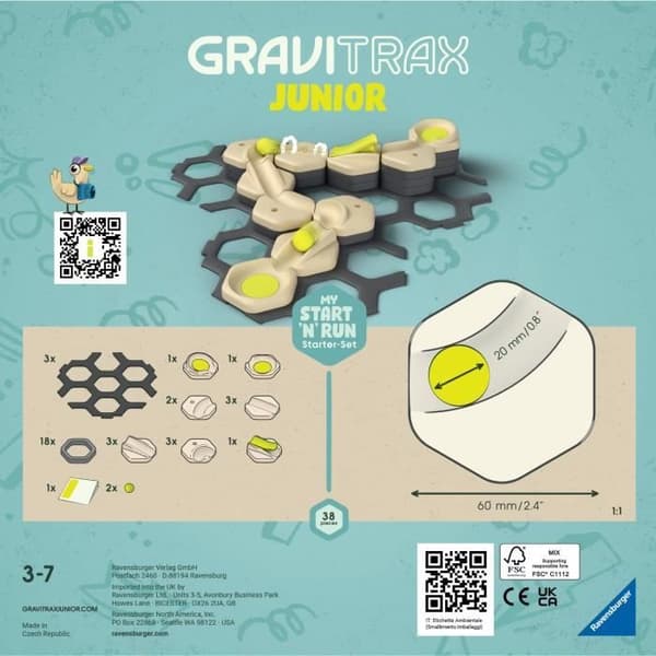 GraviTrax JUNIOR Start and Run expansionsset - Marmorkretsar - från 3 år - 27531 - Ravensburger