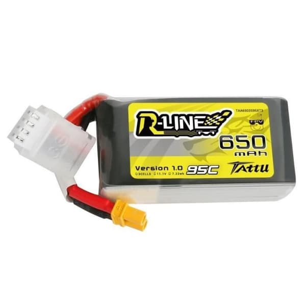 Tattu Lipo-batteri 650mAh 11,1V 3S 95C - Litiumpolymer - Vuxen