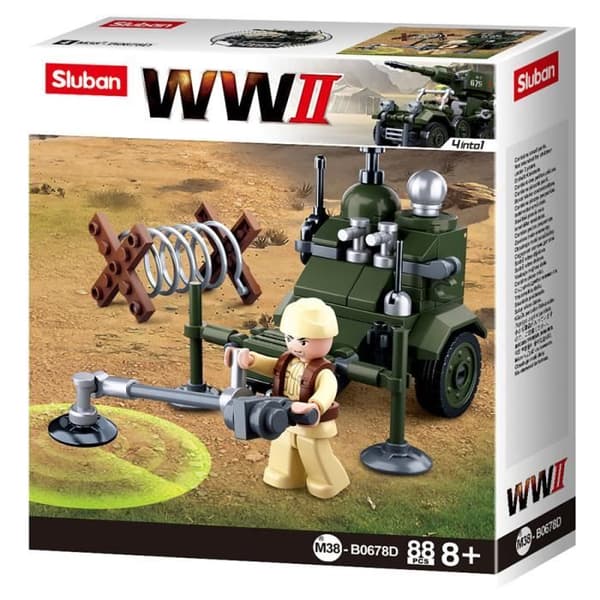 Byggset - SLUBAN - M38-B0678D - Minröjare WWII - 88 bitar - Rörlig