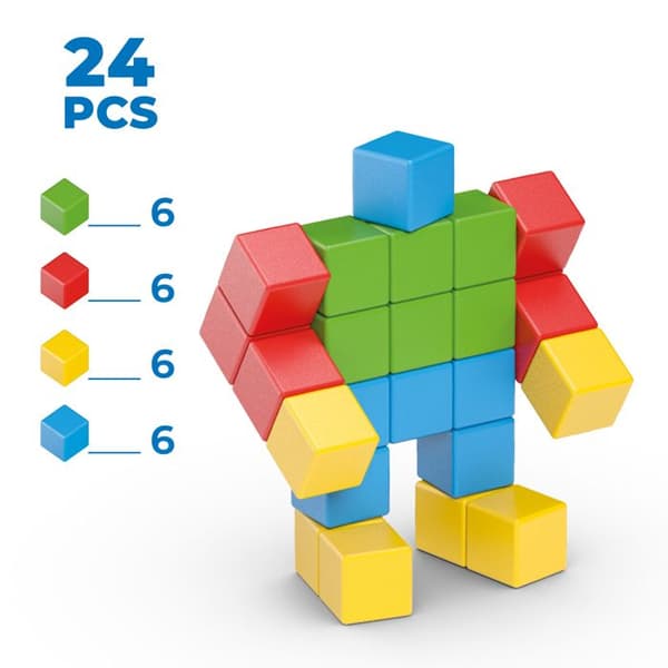 248 Geomag Magicube RE Creative Set 24 - Byggspel - Magnetisk byggsten - Magnetisk kub - Unisex
