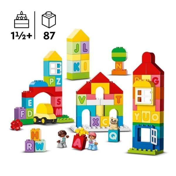 LEGO DUPLO Classic 10935 Alphabet City, pedagogisk leksak, Lär dig färger och bokstäver
