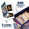 Miniatyrbild 2 av 4: KAPLA fat med 200 Landes furuskivor, den perfekta mängden att börja! 200 Planchettes + 1 introduktionshäfte