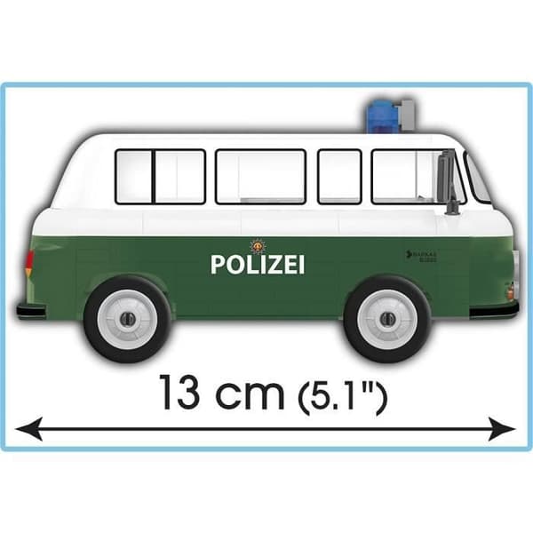 Modell - Cobi - Barkas B1000 Polisbil - 157 delar - Grön - Att montera själv