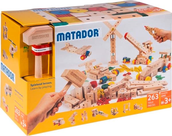 Träleksak - Matador - M263 - 100% naturlig bok - Att montera själv - Från 3 år