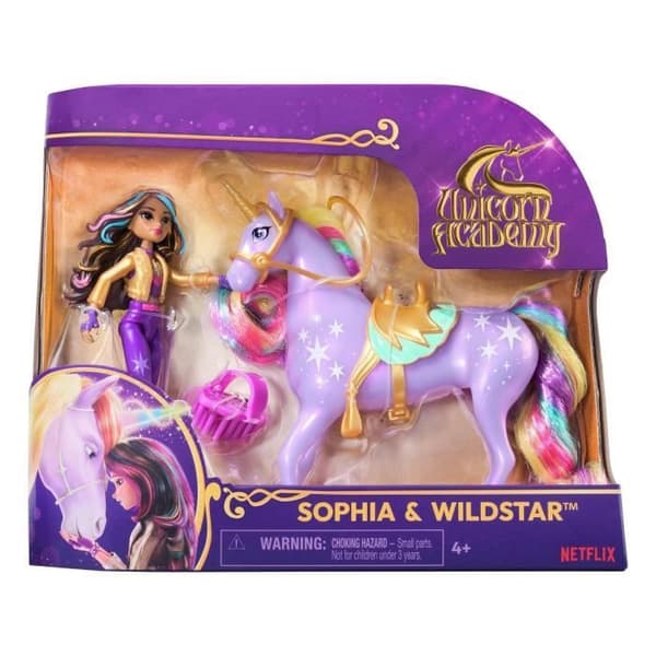 SPIN MASTER UNICORN BOX AND WILDSTAR OCH SOPHIA DOLL Unicorn Academy