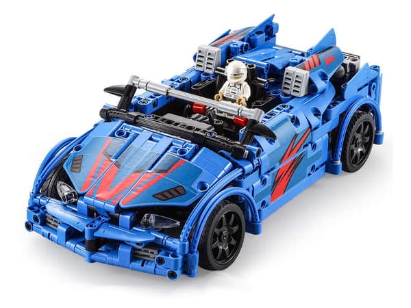 CaDA 585 stk. tekniske blokke Fjernstyret Crush Racing Car til b?rn 6+ Bil med katapult