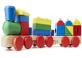 Miniatyrbild 1 av 2: Staplingsleksak av trä - MELISSA &amp; DOUG - Staplingståg - 15 stycken - Blandat