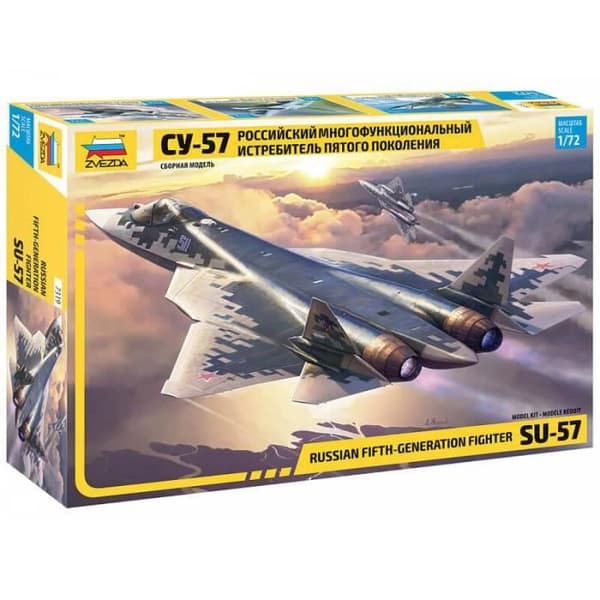 Flygplansmodell - ZVEZDA - Sukhoi Su-57 - Plast - Vuxen - 15 år gammal