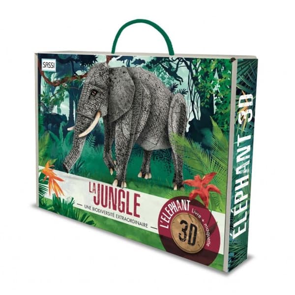 3D-modell - Djungeln - Elefant - Barn - Blandat - 1 st - Att montera själv