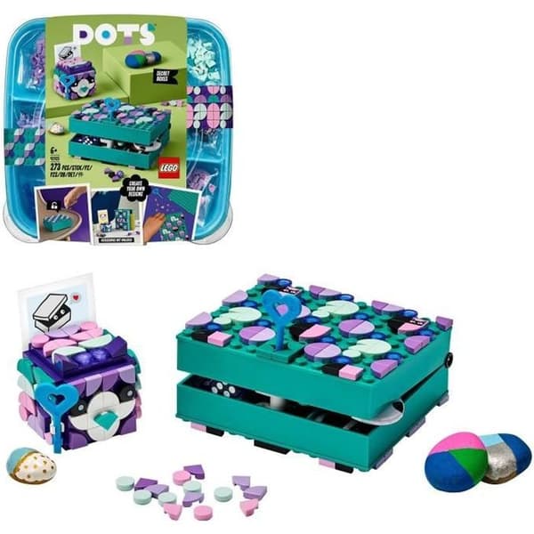 LEGO® DOTS 41925 hemliga lådor, smyckeskrin, barns konst och hantverk, sovrumsdekoration