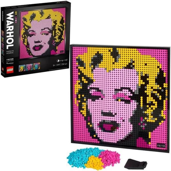 LEGO® ART 31197 Andy Warhols Marilyn Monroe, väggaffisch, vuxenhantverk, sovrums- eller heminredning
