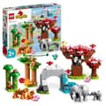 Miniatyrbild 1 av 6: LEGO 10974 DUPLO asiatiska vilda djur, lekmatta, med elefant- och tigerminifigurer, för barn i åldrarna 2-5