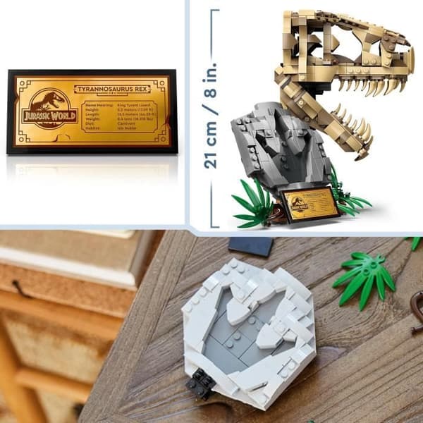 LEGO® 76964 Jurassic World Dinosauriefossiler: T. Rex skalle, Dino Toy, Inredning för barnrum