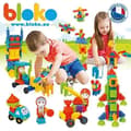 Miniatyrbild 3 av 4: Byggleksak - BLOKO - Rör med 30 och 1 figur - från 12 månader