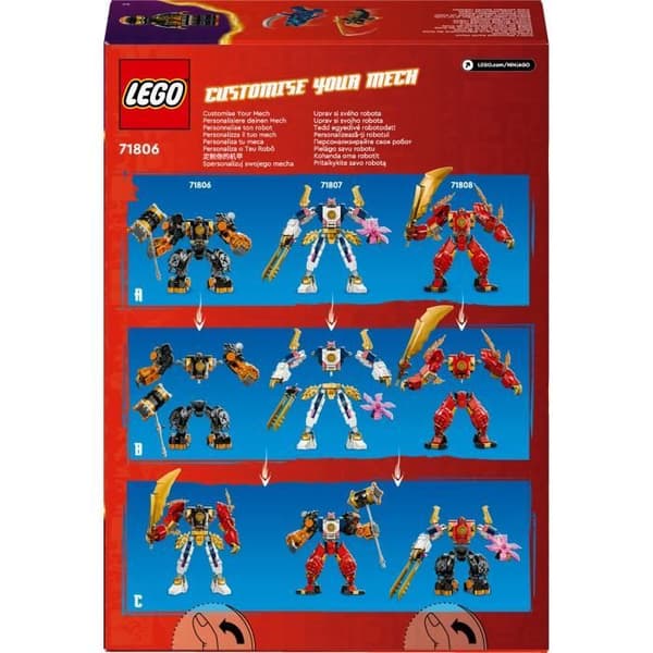 LEGO® 71806 NINJAGO Coles elementarrobot från jorden, leksak med 2 karaktärer inklusive en Cole-minifigur, Ninjapresent