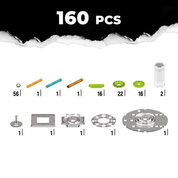 768 Geomag Mechanics Motion Recycled Magnetic Gears 160 st - Magnetiska konstruktionsset - Byggleksaker - Unisex