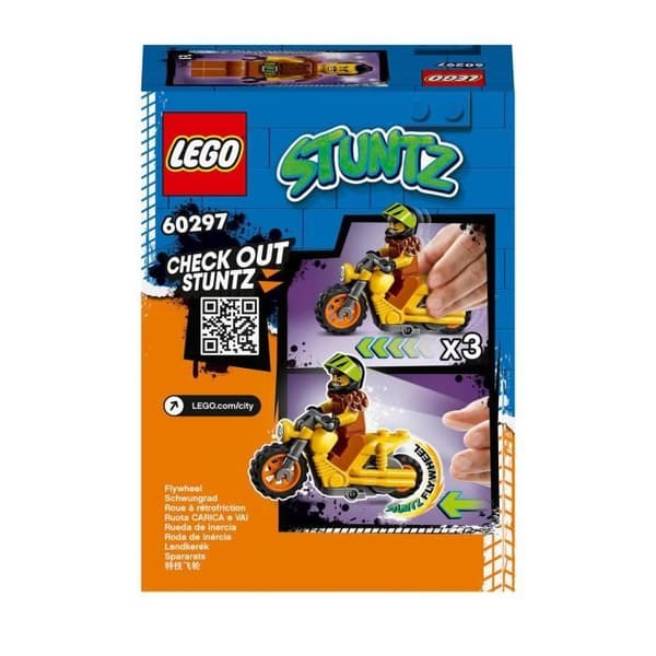 LEGO® 60297 City Stuntz Demolition Stunt Motorcykel, Pull-Back leksak Motorcykel Set för barn 5+ med Wallop Figur