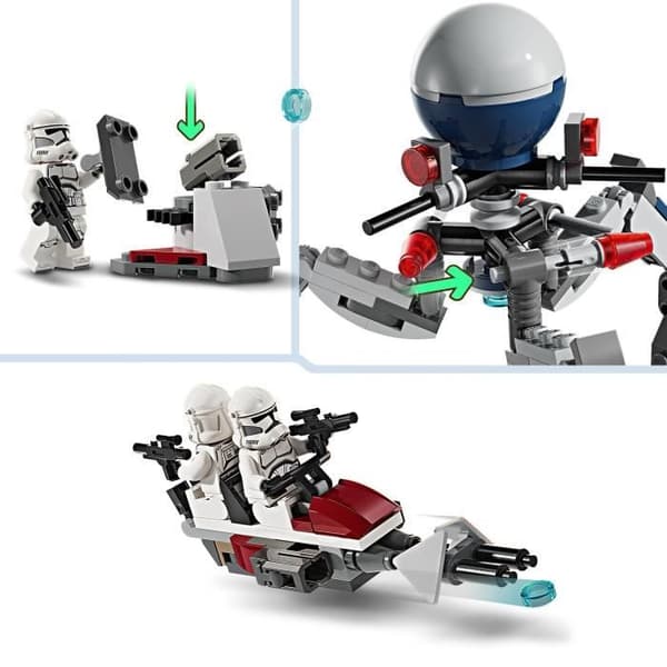 LEGO® 75372 Star Wars Clone Troopers and Battle Droids Battle Pack, Leksak med Speeder Bike och Minifigure