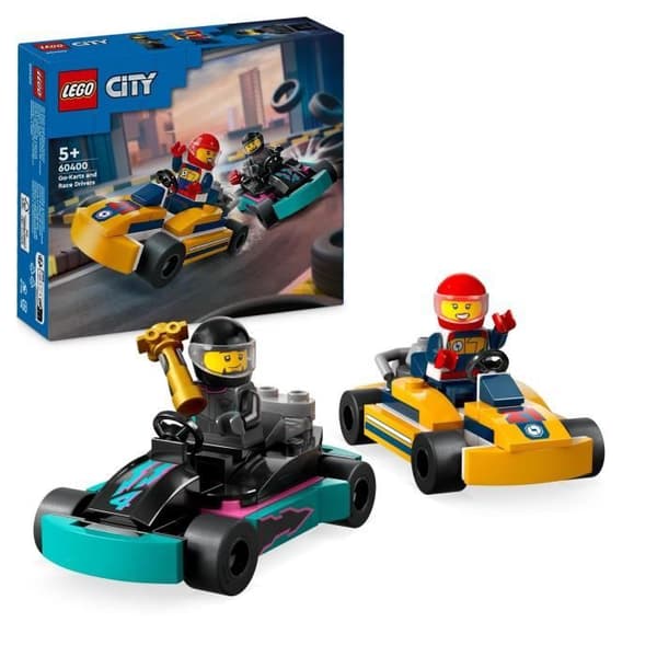 LEGO® 60400 City Karts och racerförare, leksak med 2 karting, med 2 bilförare minifigurer