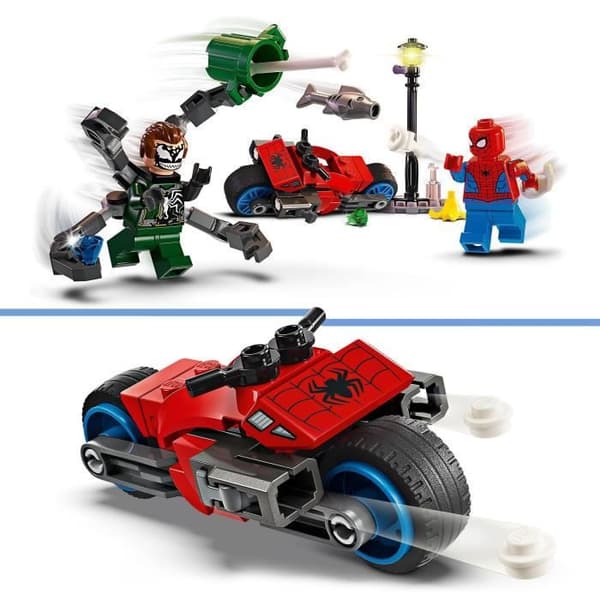 LEGO® 76275 Marvel Motorcykeljakt: Spider-Man vs. Doctor Octopus, leksaksmotorcykel med kanoner