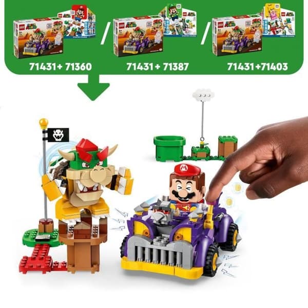 LEGO® 71431 Super Mario Bowsers Racer Expansion Set, Kartleksak för barn från 8 år och uppåt med Bowserfigur