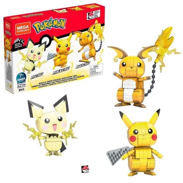 Mega Construx - Pokémon - Pikachu Evolution Trio Box - byggleksak - 7 år och +