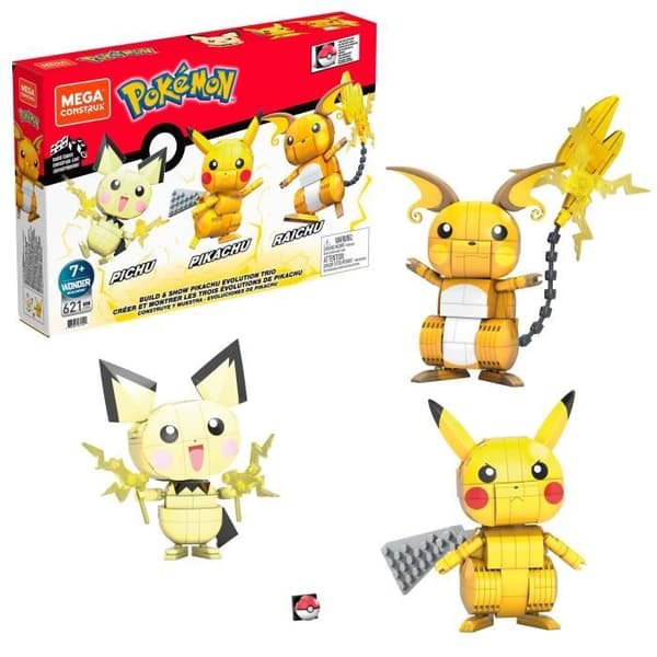 Mega Construx - Pokémon - Pikachu Evolution Trio Box - byggleksak - 7 år och +