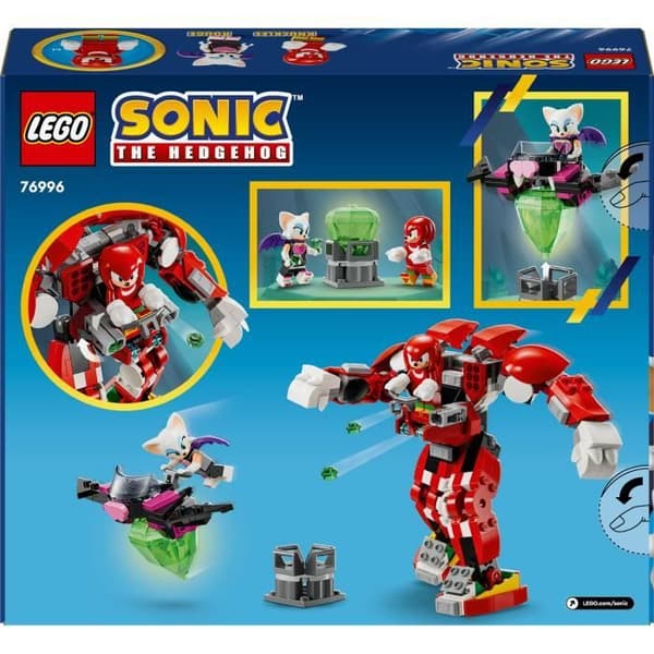 LEGO® 76996 Sonic The Hedgehog Knuckles Robot Guardian, Knuckles and Red med Master Emerald-videospelsfigurer