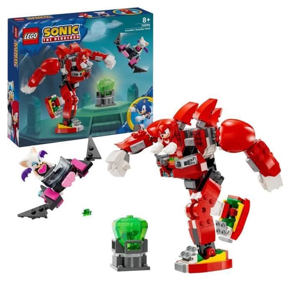 LEGO® 76996 Sonic The Hedgehog Knuckles Robot Guardian, Knuckles and Red med Master Emerald-videospelsfigurer