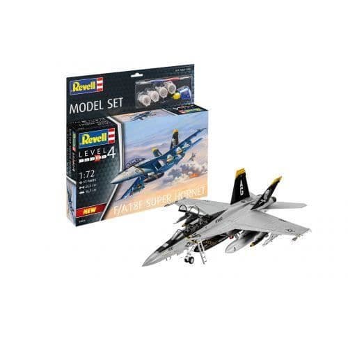 F/A-18F Super Hornet flygplansmodellsats - 1/72 - Revell 63834 - Tvåsitsiga cockpit - 97 delar