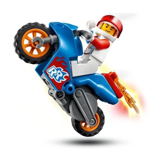 LEGO® 60298 City Stuntz Rocket Stunt Motorcykel, Pull-Back leksak för barn från 5 år och uppåt med Rocket Racer Minifigure