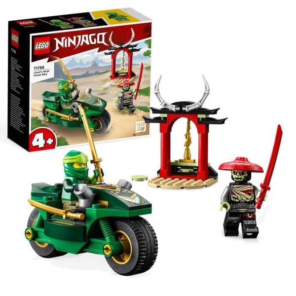 LEGO® NINJAGO 71788 Lloyd's Ninja motorcykel, leksak för barn i åldrarna 4, pedagogiskt spel, 2 minifigurer