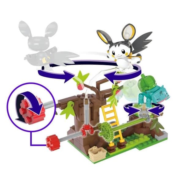 MEGA Pokémon-The Pretty Woods of Emolga and Bulbasaur-Toy med 194 delar HTH69