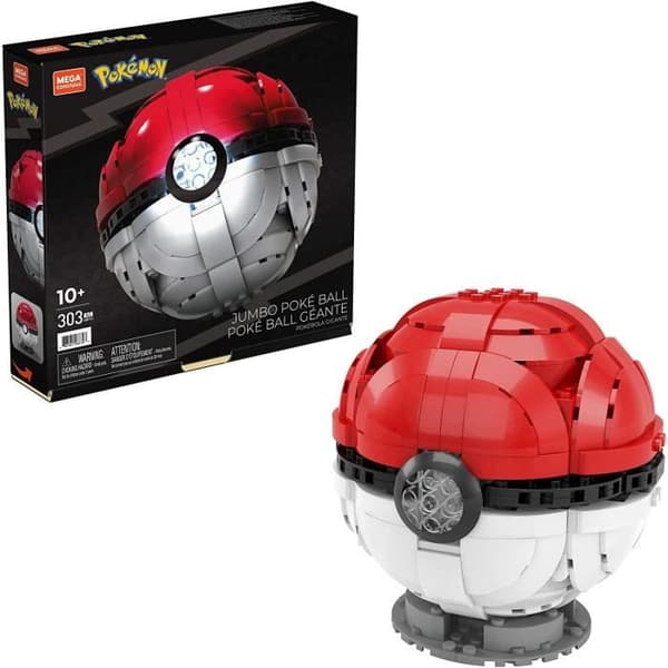 Mega Construx Pokémon Giant Poké Ball att bygga, byggstensset, 303 delar, för barn från 10 år