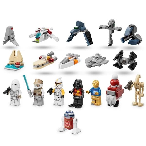 LEGO Star Wars 75340 Adventskalender 2022, 24 minileksaker, present med minifigurer