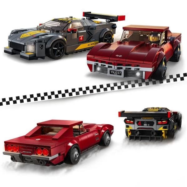 LEGO® 76903 Speed Champions Chevrolet Corvette C8.R Race Car och 1969 CC Race Car Leksak för barn