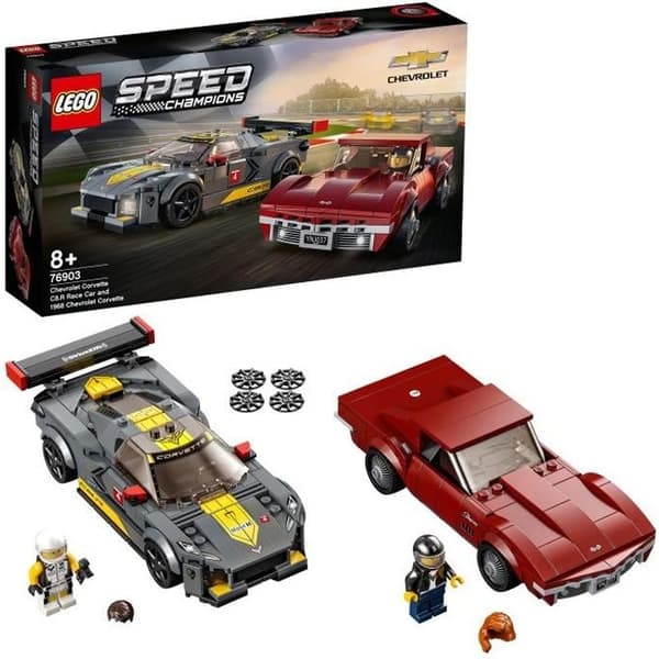 LEGO® 76903 Speed Champions Chevrolet Corvette C8.R Race Car och 1969 CC Race Car Leksak för barn