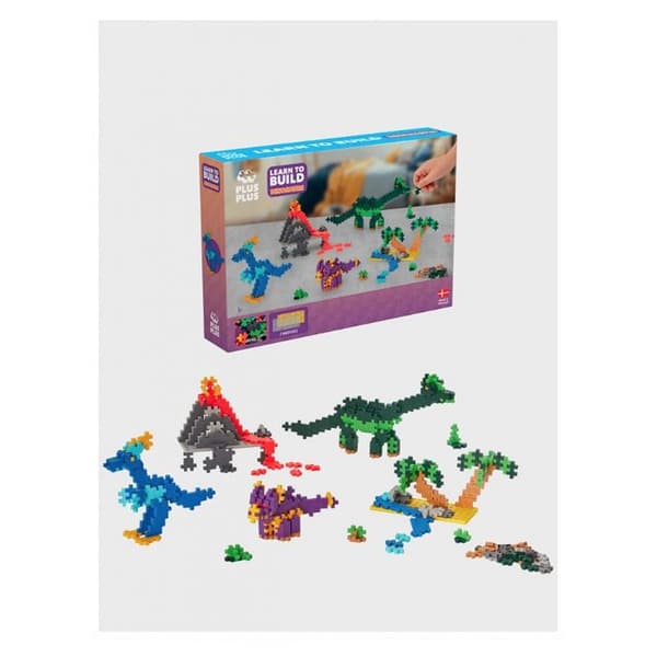 Discovery kit 500 stycken Mini Dinosaurs + 2 byggplattor - Plus Plus